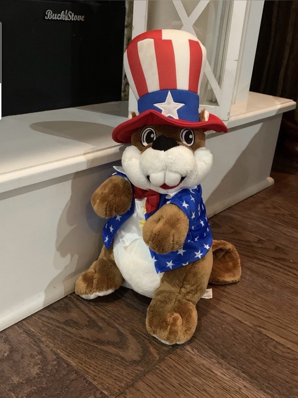 Buc-ees Beaver Patriotic Uncle Sam Plush 4th Of July